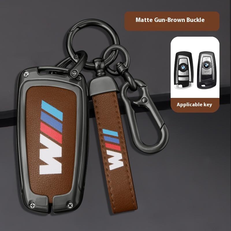 AAAQU1 Car Zinc Alloy Key Case Key Chain For BMW E60 E61 E70 E81 E87 E90 E91 E92 G30 F10 F20 F30 X1 X5 X3 1 3 5 6 Series Z4 Key Shell
