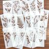 18pcs DIY Floral Painting Stencils, Reusable Plastic Templates for Wood, Fabric, Paper - Craft Supplies for Spray Painting and Doodling