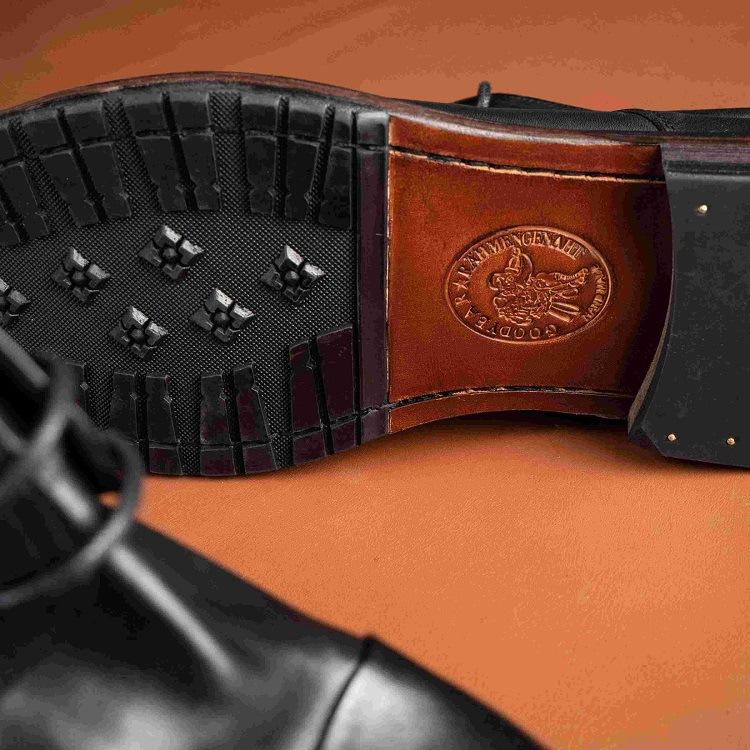 Goodyear Horse Leather Кожаная подошва Промытые ретро Старые деловые кожаные туфли Платье Кожаные туфли Свадебные туфли