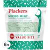 Flackers Micro Mint Dental Floss, 300 Pieces, 6 Pieces