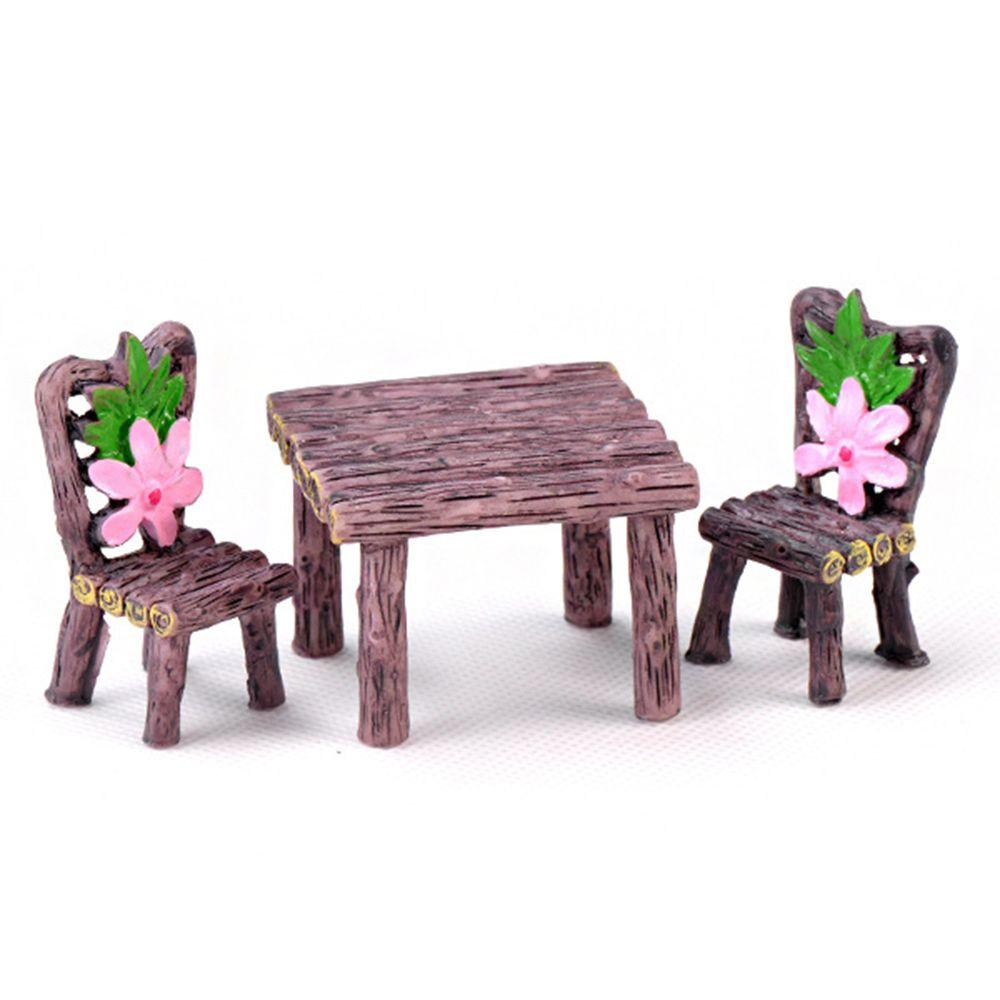 Accessories DIY Gifts Table and Chairs Micro Landscape Garden Furniture Ornament Mini Miniature