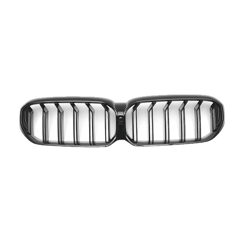 Подходит для BMW 5 серии G30 2021-2023: Двухлинейная ярко-черная решетка радиатора "ноздри"