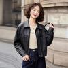 Fashion Casual Leather Jacket Women's Spring and Autumn New Small Design Loose Short Jacket Top
