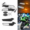 For Yamaha R15V3 R25 R3 R1 R125 YZF Kawasaki ZX6R ZX10R Modified Rearview Mirrors CBR Wind Wing Adjustable Rotating Side Mirror