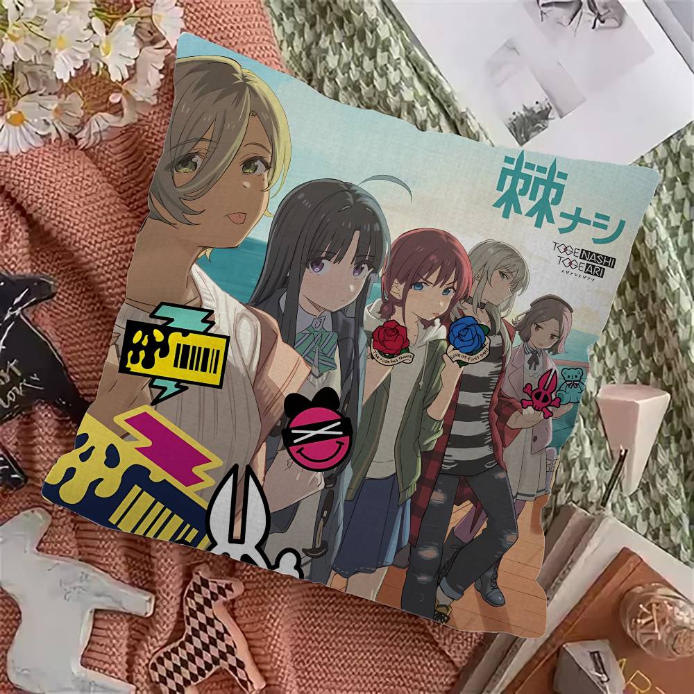 Anime Girls Band Cry Cushion Cover Car Throw Pillow Case For Sofa Car Christmas Gift xcm xcm