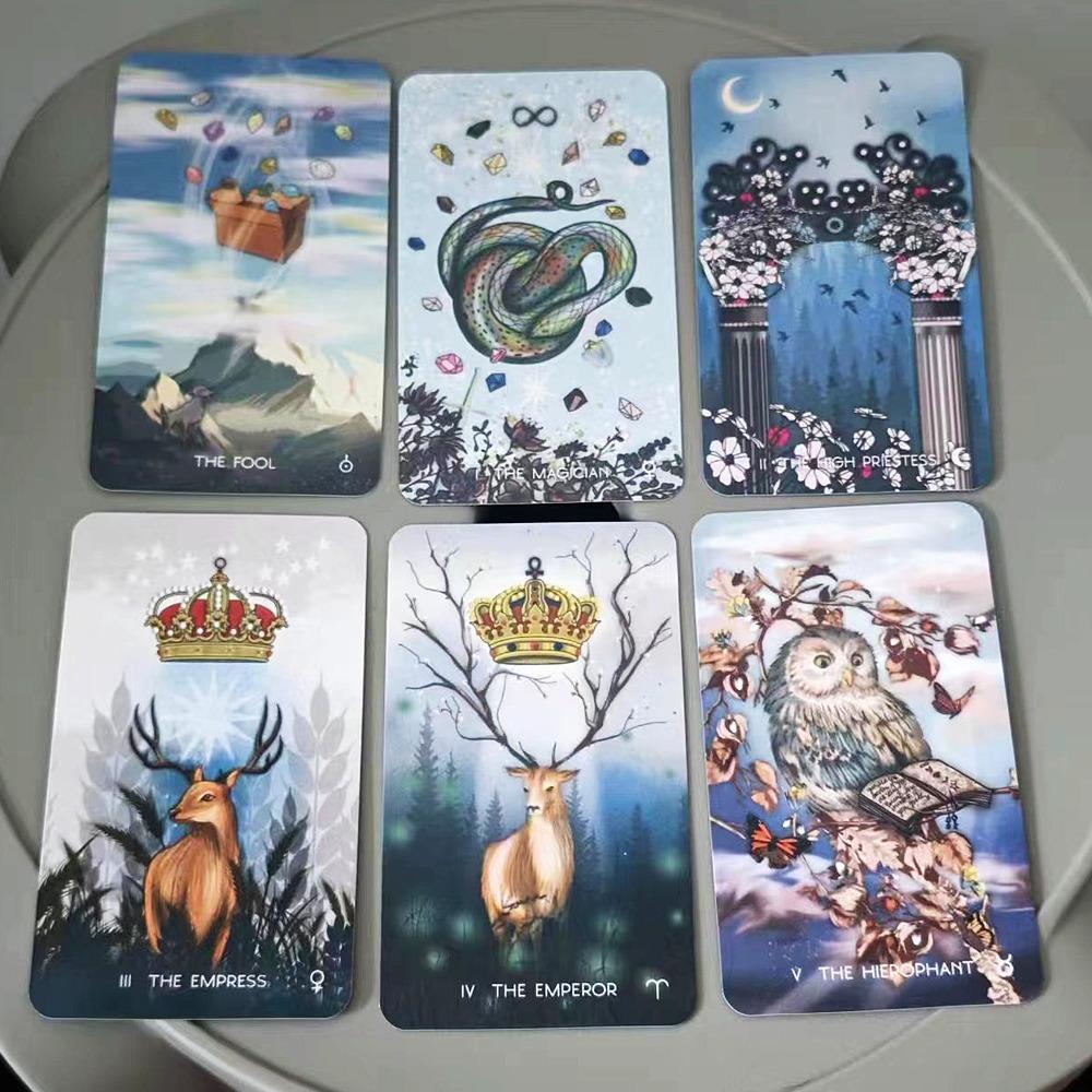 The Meraki Tarot 10.3*6cm Inspired By The Magic of Nature and Animals 79 Pcs Cards Based On Rider Waite System