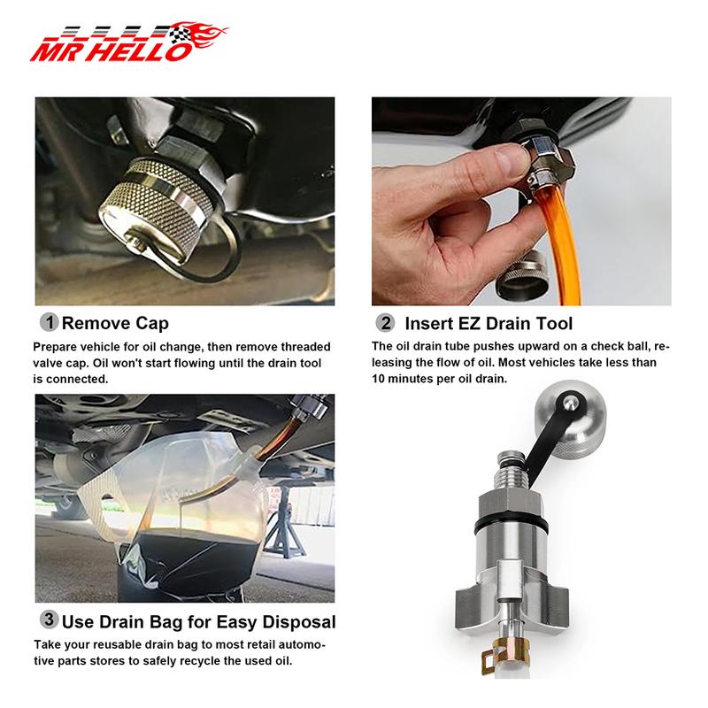Car M12*1.25 M12*1.5 Stainless Steel oil drain Valve Quick Drain suitable Quick Twist Oil Drain Valve For with hose attachment