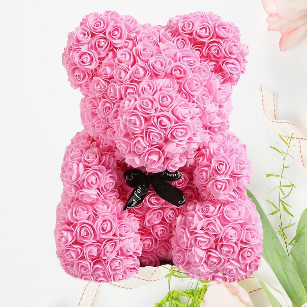 Rose Preserved Flower Bear Wedding Dress Gift Box for Valentine's, Birthdays, Proposals, and Creative Gifts for Girlfriend