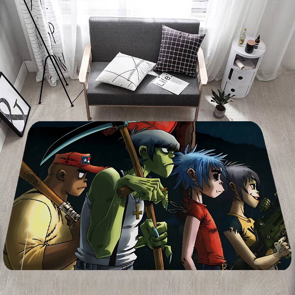 Virtual Band G-Gorillaz Floor Mat INS Style Soft Bedroom Floor House Laundry Room Mat Anti-skid Household Carpets