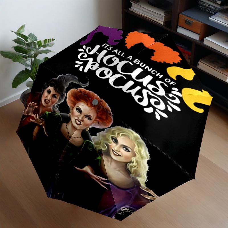 Magical Three Witch Umbrella 8-Frame for Travel, Camping, Casual Lightweight Portable Umbrella, Essential for Every Family Holidays Gift