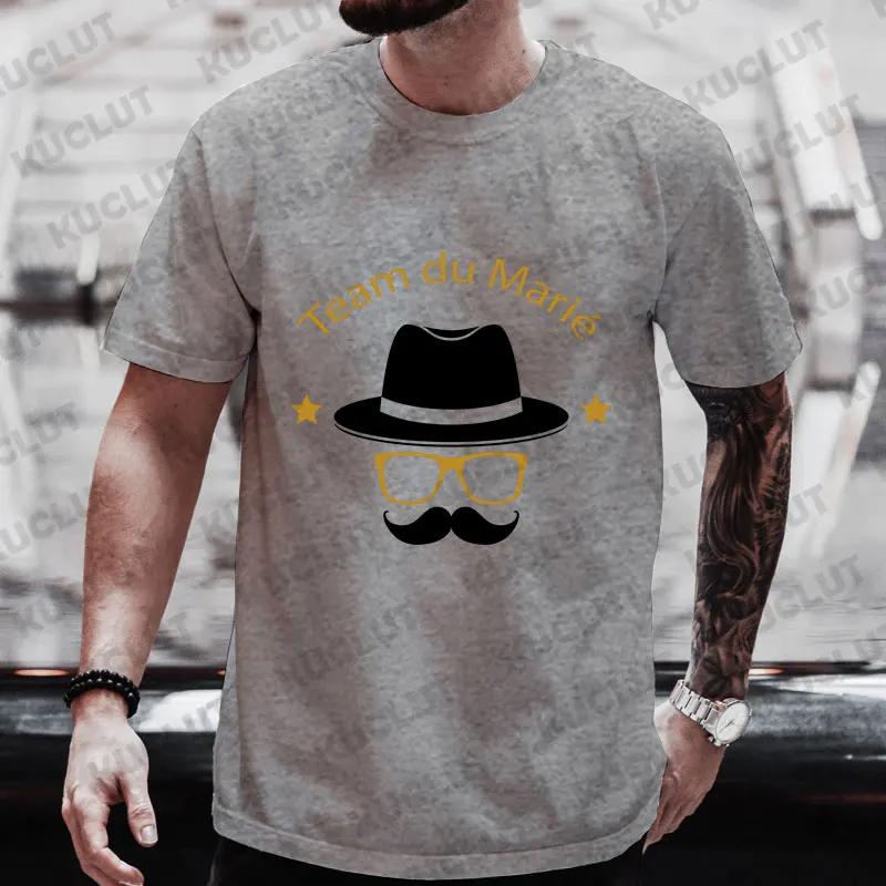French Single Farewell Bachelor Stagparty Tees Future Team Groom Squad Evg Tops Groomsman Wedding Party T Shirt Short Sleeve