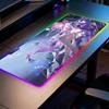 Wuthering Waves Aemeath Коврик для мыши RGB Игровой коврик для мыши Настольный коврик HD Геймерский Большой светодиодный свет XXL Коврики для мыши