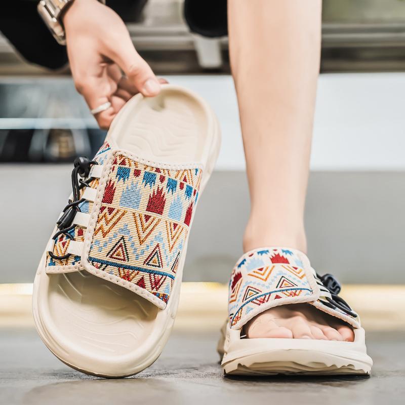 Мужские сандалии на толстой подошве, новые, большого размера, модные мужские тапочки, легкие, удобные, дышащие, повседневные сандалии из ЭВА, мужская обувь, шлепанцы