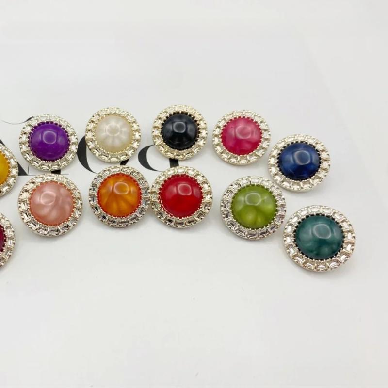 10 шт./лот красочные пуговицы 21/25 мм золотого цвета пластиковые пуговицы на ножке пуговицы для пальто аксессуары для самостоятельного шитья одежды