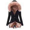Durable Lady Coat Thermal Plush Lining Soft Hooded Long Sleeve Coat
