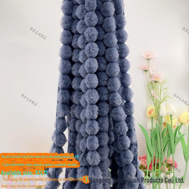 Искусственные меховые полоски для шляпы ханьфу в стиле тыквы - искусственные шарики из меха кролика рекс для рождественской одежды