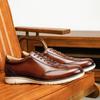 Мужские повседневные кожаные туфли Мужские туфли на шнуровке Мужские туфли из коровьей кожи первого слоя Мужские кожаные туфли сшитой строчкой Повседневная обувь для джентльменов