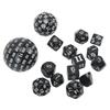 15Pcs Polyhedral Dice Set Acrylic D3 To D100 Table Gaming Dices for Role Playing Table Games Party