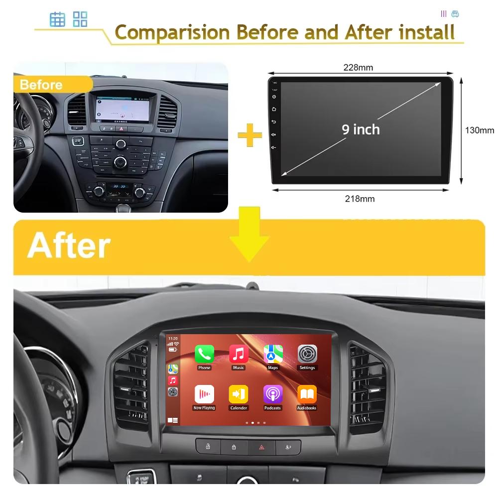 Автомобильное радио Carplay Android для Opel Insignia 2008 - 2012 для Buick Regal 2009 - 2013 навигация GPS стерео 4G Wifi 2din DVD