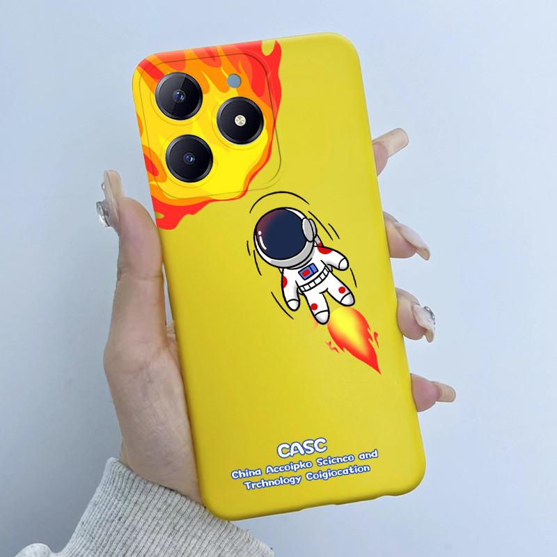 Чехол для телефона Realme C61 C63 Дизайн 'Цветочная Девочка' Мягкий Силикон ТПУ Задняя Крышка для Realme Narzo N63 C 63 RealmeC61 Чехлы Оболочка