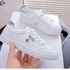 Little White Shoes Women's Flat-soled Leather Surface Versatile Student Women's Single Shoes 2025 Spring Breathable New Sports and Leisure Board Shoes