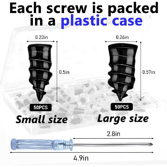 NACHLYNN 100 Pcs Tire Repair Nails Rubber Screw Tool Self-Service Tire Repair Nail Self-Tapping Screw For Car Motorcycle Truck