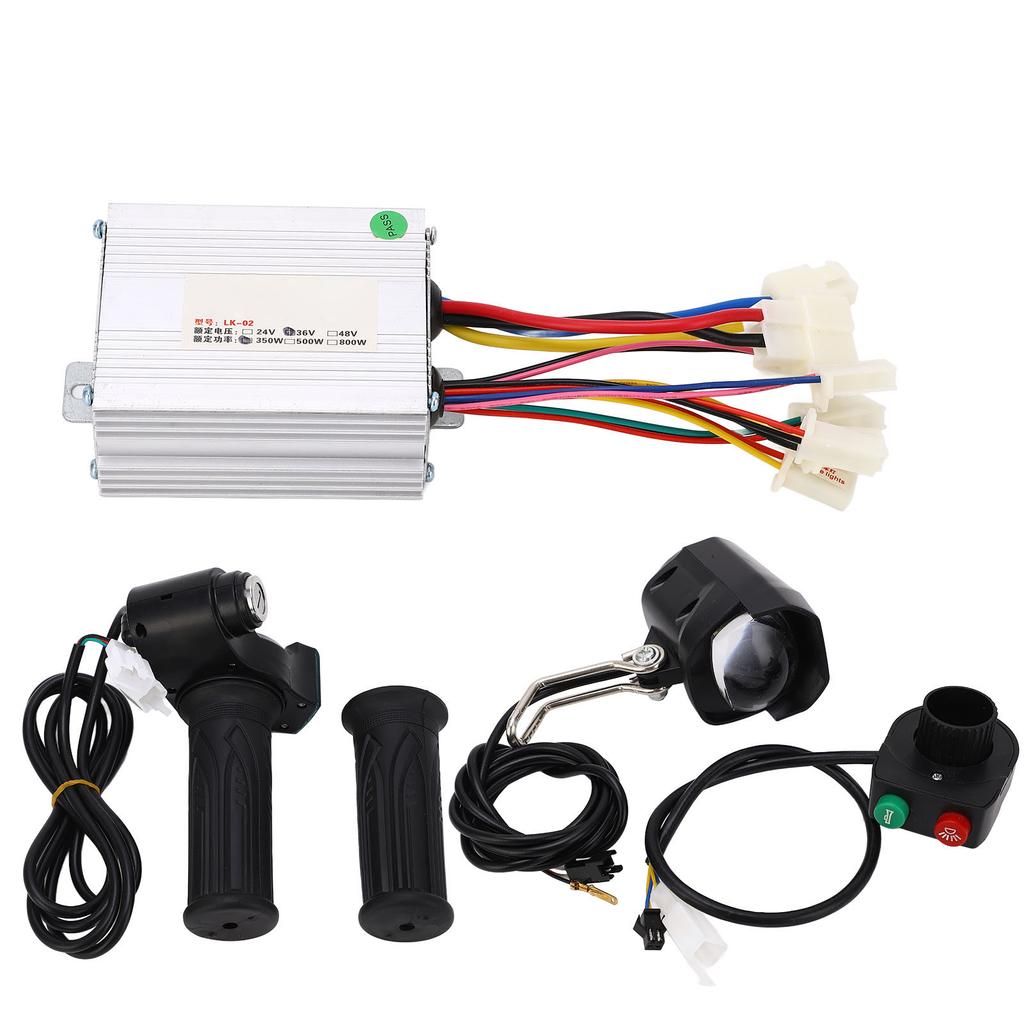 Electric Bike Conversion Kit 36V 350W Heat Dissipation Headlight Switch Electric Bike Motor
