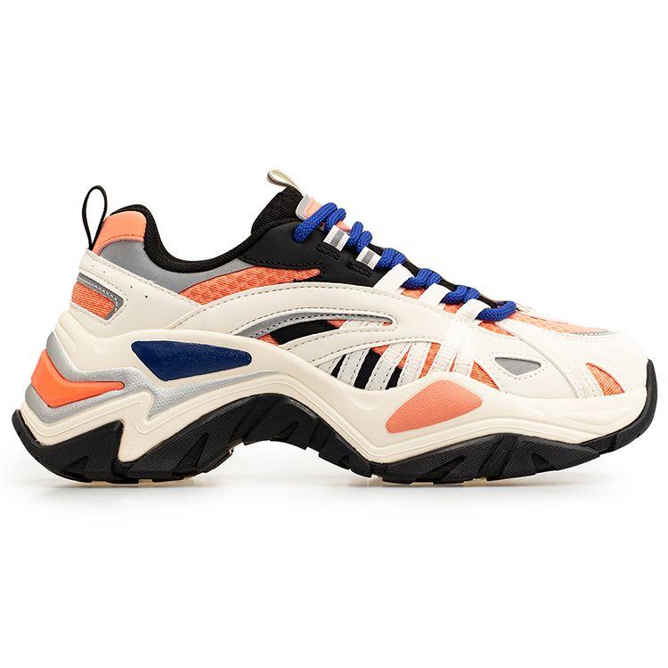 Fila Fusion Рыбья кость Удобные Модные Спортивные Низкие Папины Кроссовки Женская кроссовка Белый Оранжевый T12W034105FPG