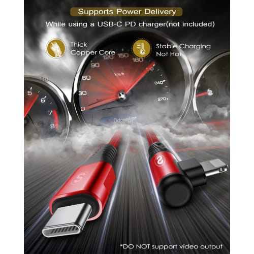 USB C iPhone Charging Cable L Shape [3M+3M Set of 2] [USB PD Compatible Rapid Charging] TypeC iPhone Cable Ultra Durable Compatible with iPhone 14 13