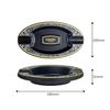 Elegant Dual Slot Melamine Cigar Ashtray - Lightweight and Portable Smoking Accessory