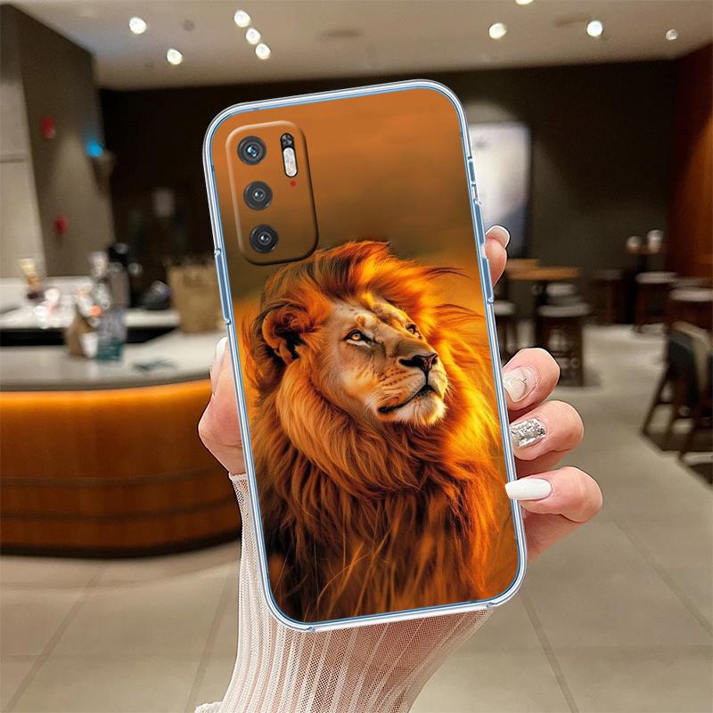 Animal lion Transparent Phone Case for Motorola Moto G7 G8 G9 G84 G85 G73 G24 G15 Z2 Play Power Plus