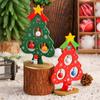 Мини-деревянное украшение на рождественскую елку зеленая красная мини-елка с подвесным украшением для рождественской вечеринки