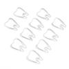 100pcs Paper Clips Cute Tooth Shape Rustproof Electroplated Metal Small Paper Clips for Office Schoo