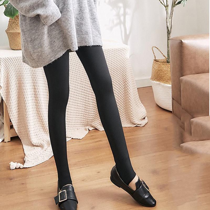 Женские колготки, чулки из плюша, идеальные ноги, утягивающие, искусственный полупрозрачный теплый флисовый комбинезон, подтяжка живота, подтяжка бедер, серые кожаные цельные брюки