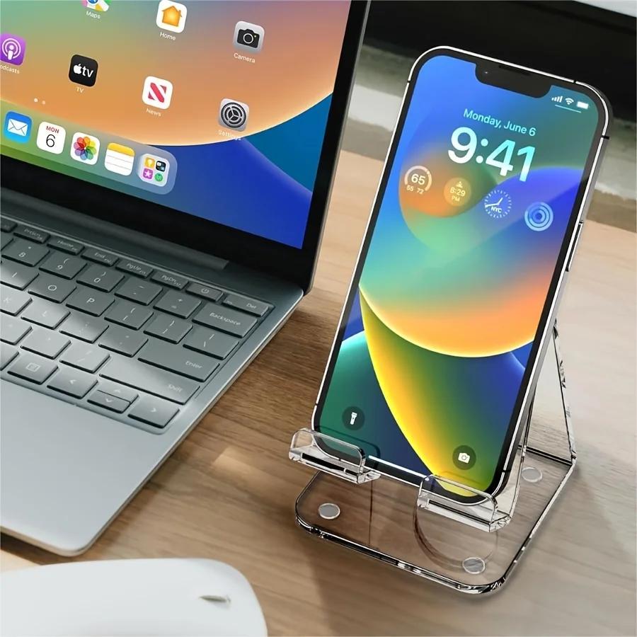 Универсальный прозрачный держатель для мобильного телефона Простая ленивая настольная подставка для планшета Подставка для прилавка для всех смартфонов iPad