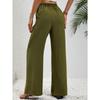Женские весенне-летние новые однотонные широкие брюки с завышенной талией, повседневные брюки