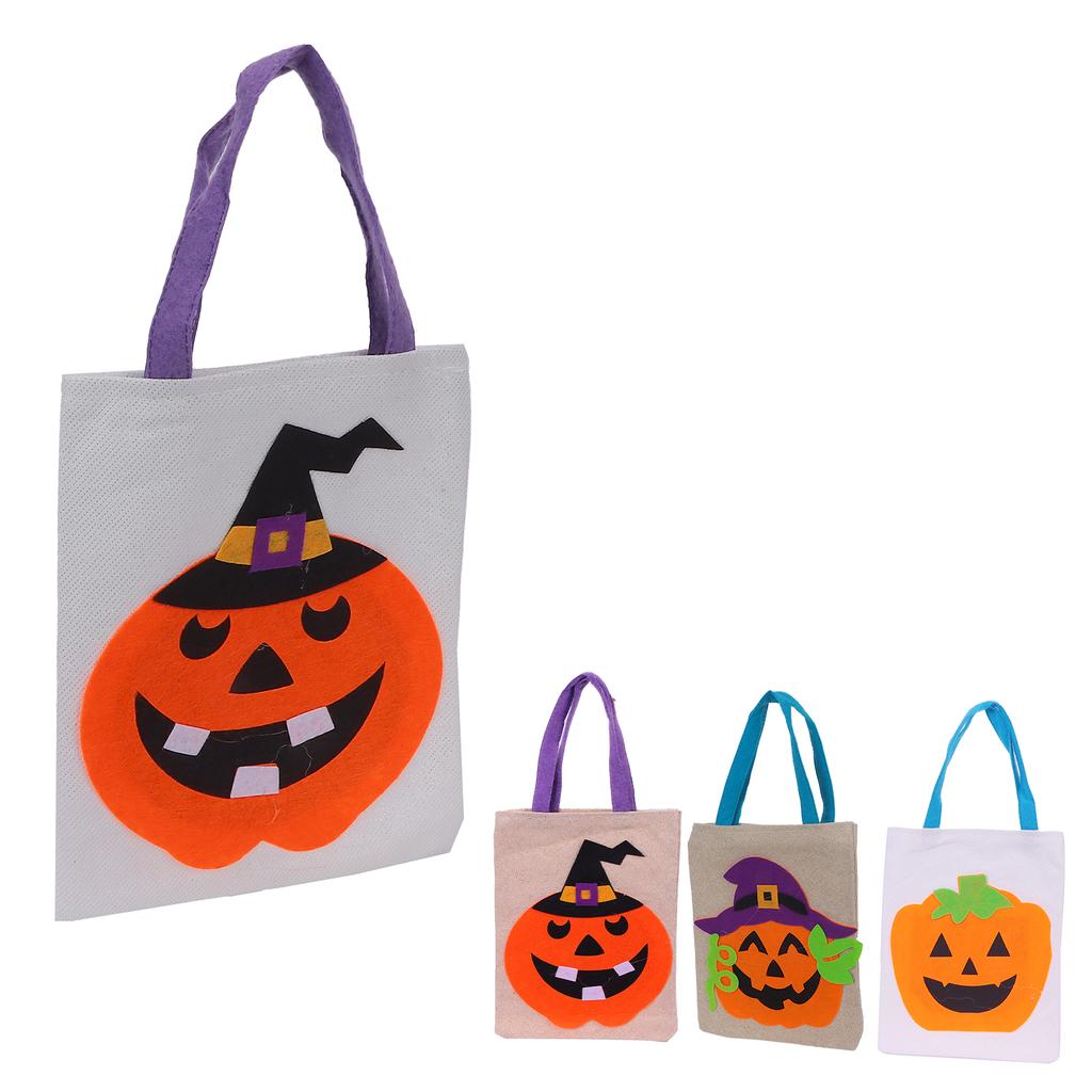 Tote Bag Linen Cute Vivid Storage Sack for Halloween Decoration Party Show Dress Up