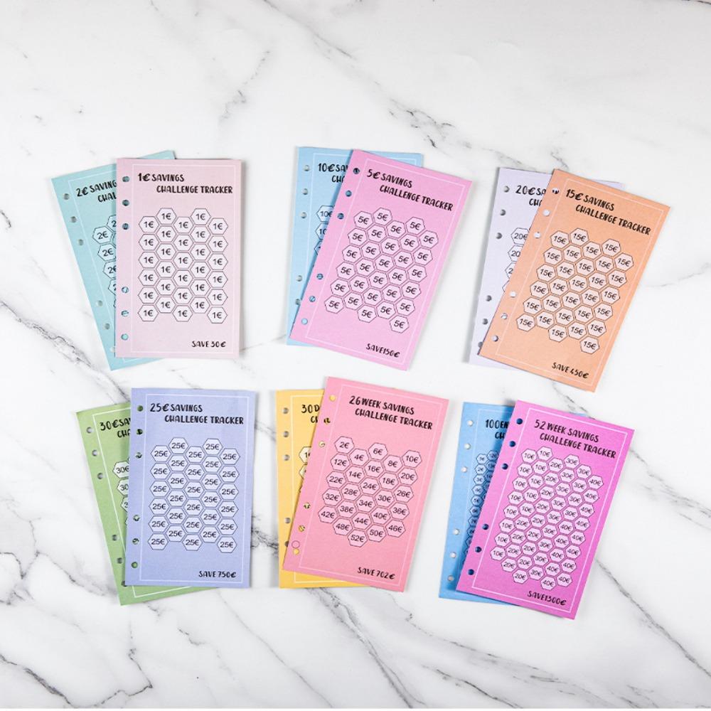 48 шт. 52 недели Save Challenge Экономия Карточки A6 100 Конвертов Планирование Бюджета Книга