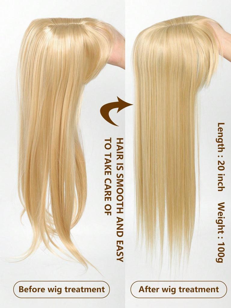 Синтетический длинный прямой верхний слой для волос с челкой, накладные волосы, натуральный сменный чехол, термостойкий для женщин, искусственный парик