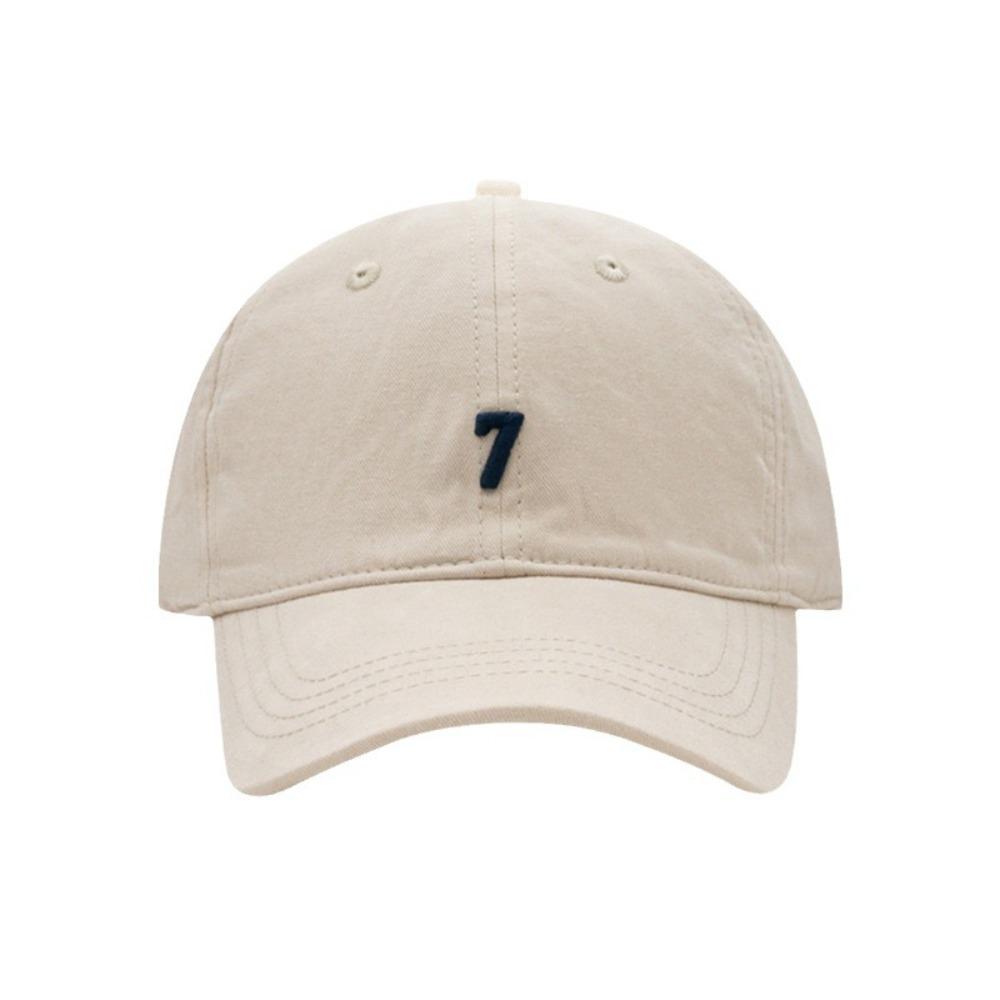 Sunscreen Baseball Cap Korean Style Cotton Peaked Hat Versatile Embroidered 7 Cap  Outdoor
