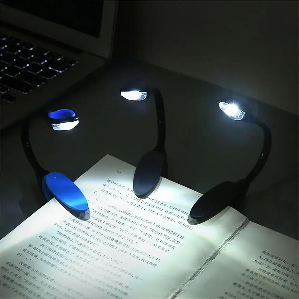 Mini LED Book Clip Light Adjustable Desk Clip Lamp LED Reading Lamp Portable Night Light Clamp for Dorm Bedroom Outdoor Travel