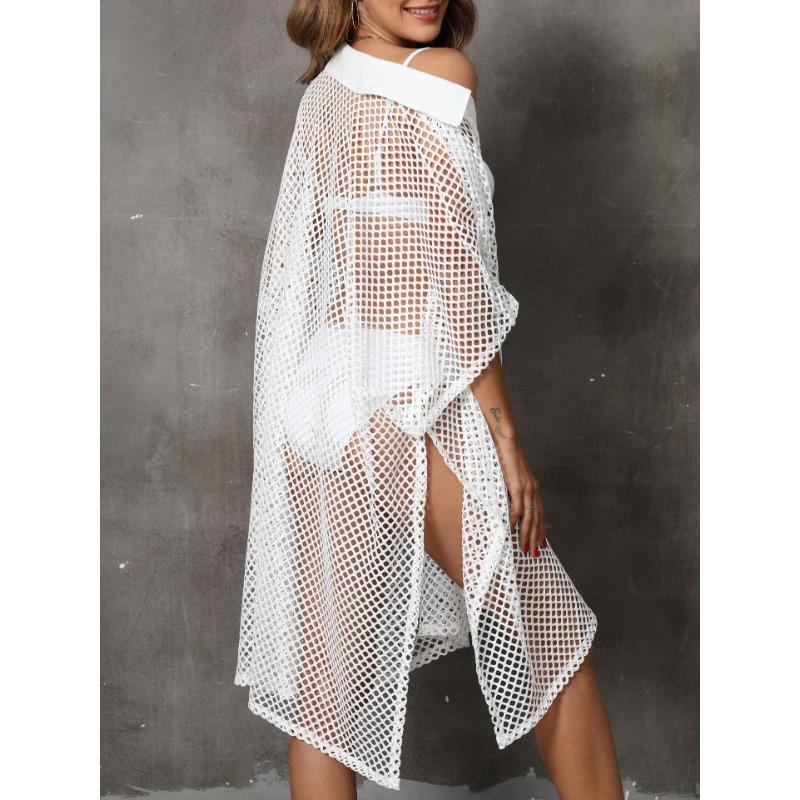 Женское накидка больших размеров, пляжная одежда для отдыха, сетчатая лоскутная рубашка, накидки для купальников, платье нестандартной формы, свободные накидки