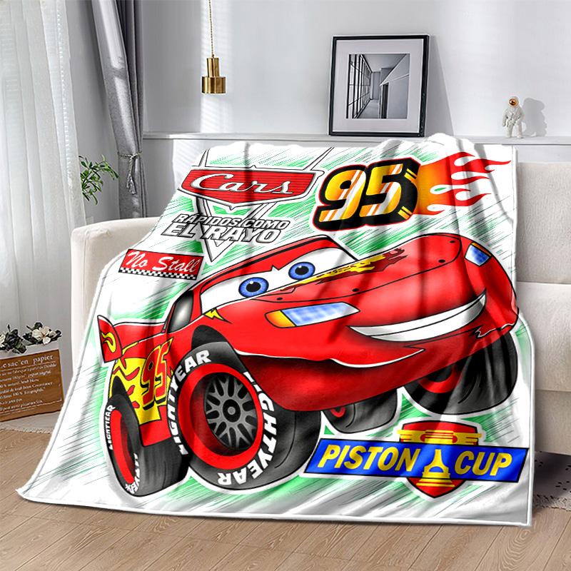 1pc Mcqueens Race Flannel Blanket Soft Warm Throw Blanket for Bedroom Living Room Bed Travel Camping Picnic Gift. M730066