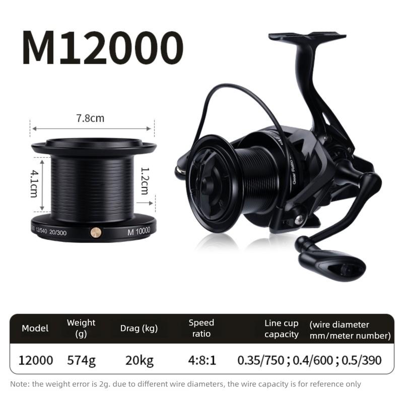 All Metal Spinning Fishing Reel with 2 Spools 4:8:1 Gear Ratio for Left and Right Hand Retrieve