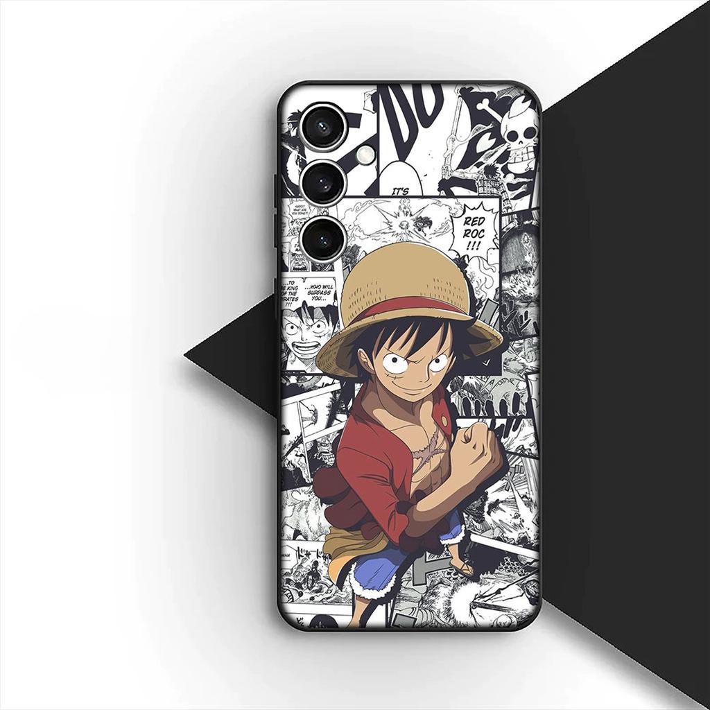 Cover for Samsung Galaxy A35 A36 A55 A26 A05 A06 A14 A50 A51 A53 A54 A12 A13 A23 Phone Case Red Hair One Luffy Pieces Shanks