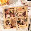 8-Sheet Retro Minimalist Sticker Book, Classic Solid Color & Simple Line Designs, Self-Adhesive for Journal DIY & Scrapbook Deco