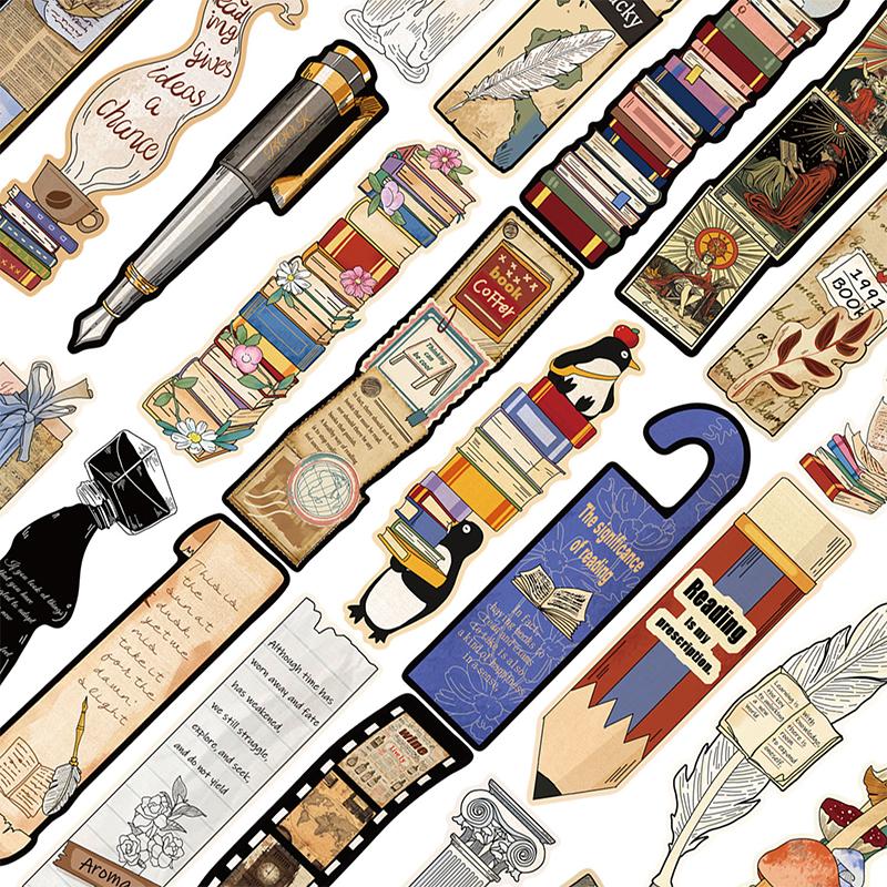 30 шт. Ретро Романтические Закладки для Чтения Книг Сделай Сам Студенческие Закладки для Отметки Страниц Читателя Закладки на Тему Чтения Студенческие Канцелярские Подарки