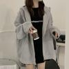 Women's Hoodie Autumn New Loose Student New Lazy Style Cardigan Hooded Long Sleeved Jacket