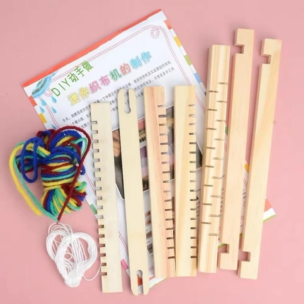 Traditional Knitting Machine Hand-Woven Weaving Loom Kit for Kids