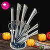 Набор ножей из 8 предметов, сварочный нож с полой ручкой в ​​форме подковы, кухонные ножи из нержавеющей стали